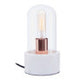Lamonte White Marble Base EU Plug Bell Lamp