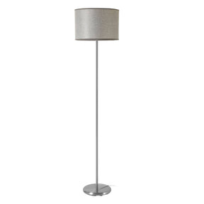Forma Grey Shade Floor Lamp With Eu Plug