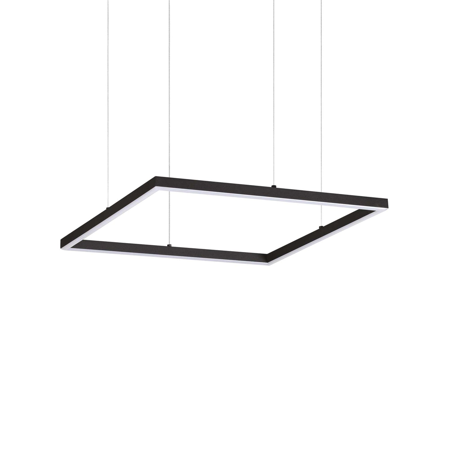 Sleek Pendant Light D050 Square 3000K Black Finish