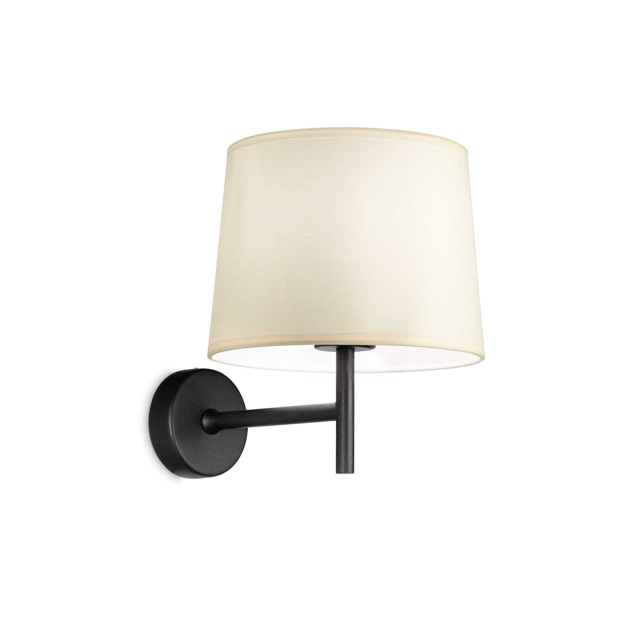 Modern Black Wall Sconce with Single Bulb Design