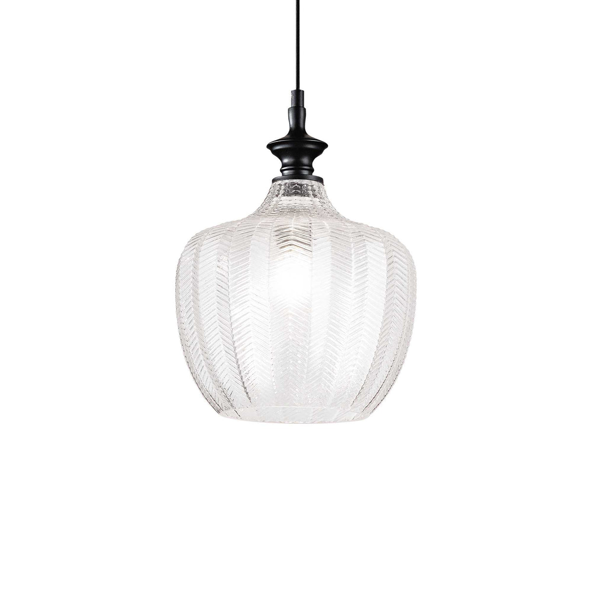 Elegant Transparent Pendant Light with Single Bulb