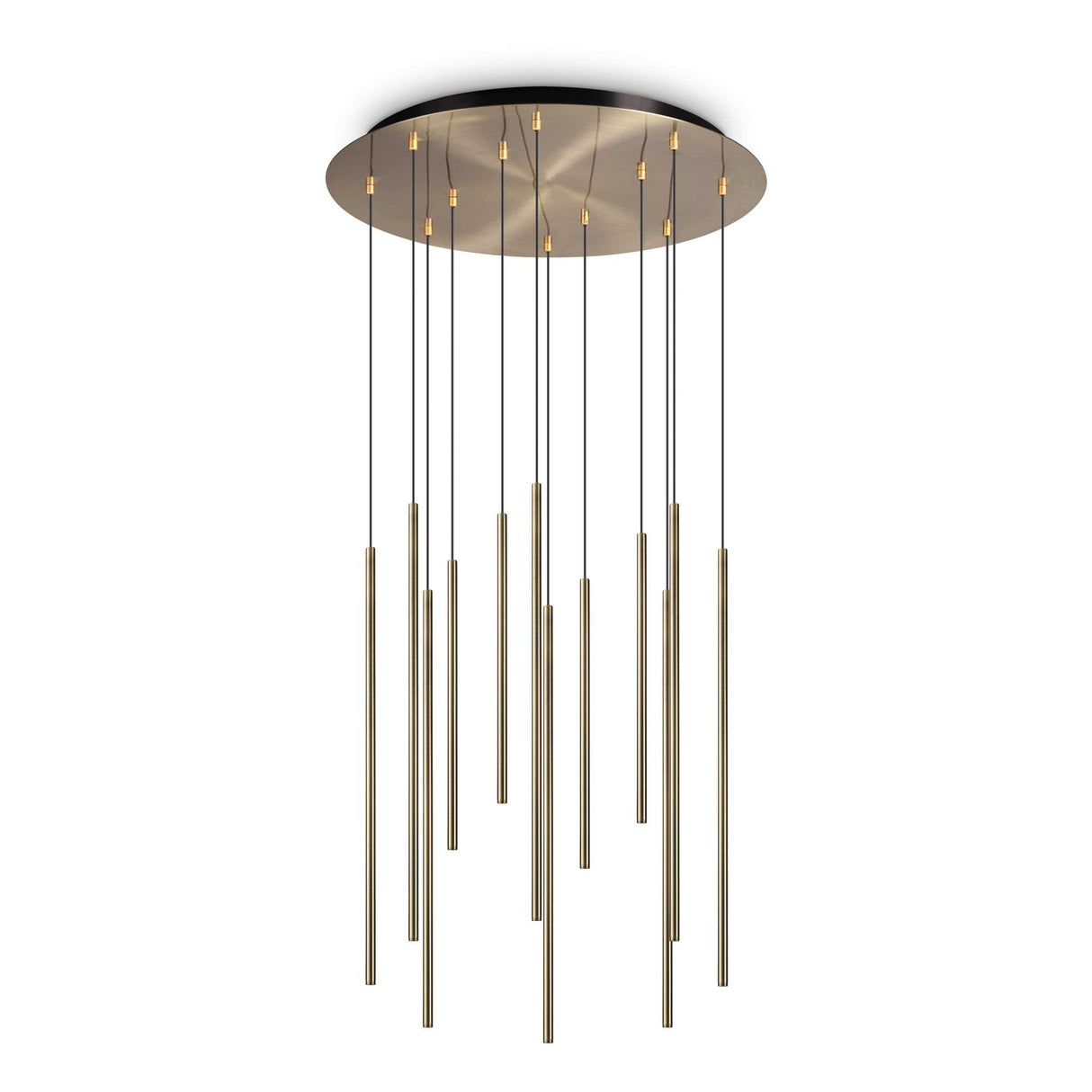 Luxe Brass 12-Bulb Pendant Light Fixture