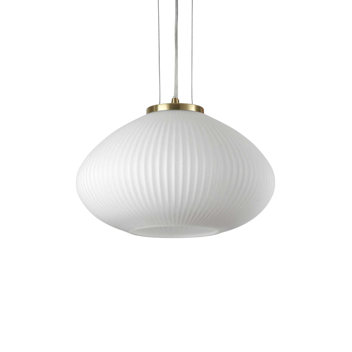 Elegant Brass Pendant Light with Single Bulb and D35 Design