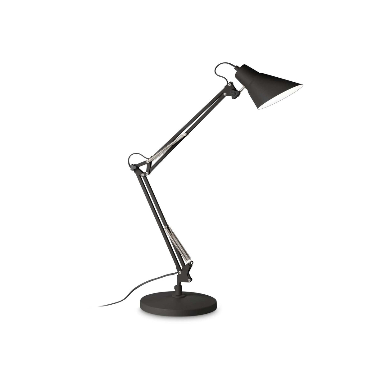 Sleek Midnight Black Single-Bulb Table Lamp