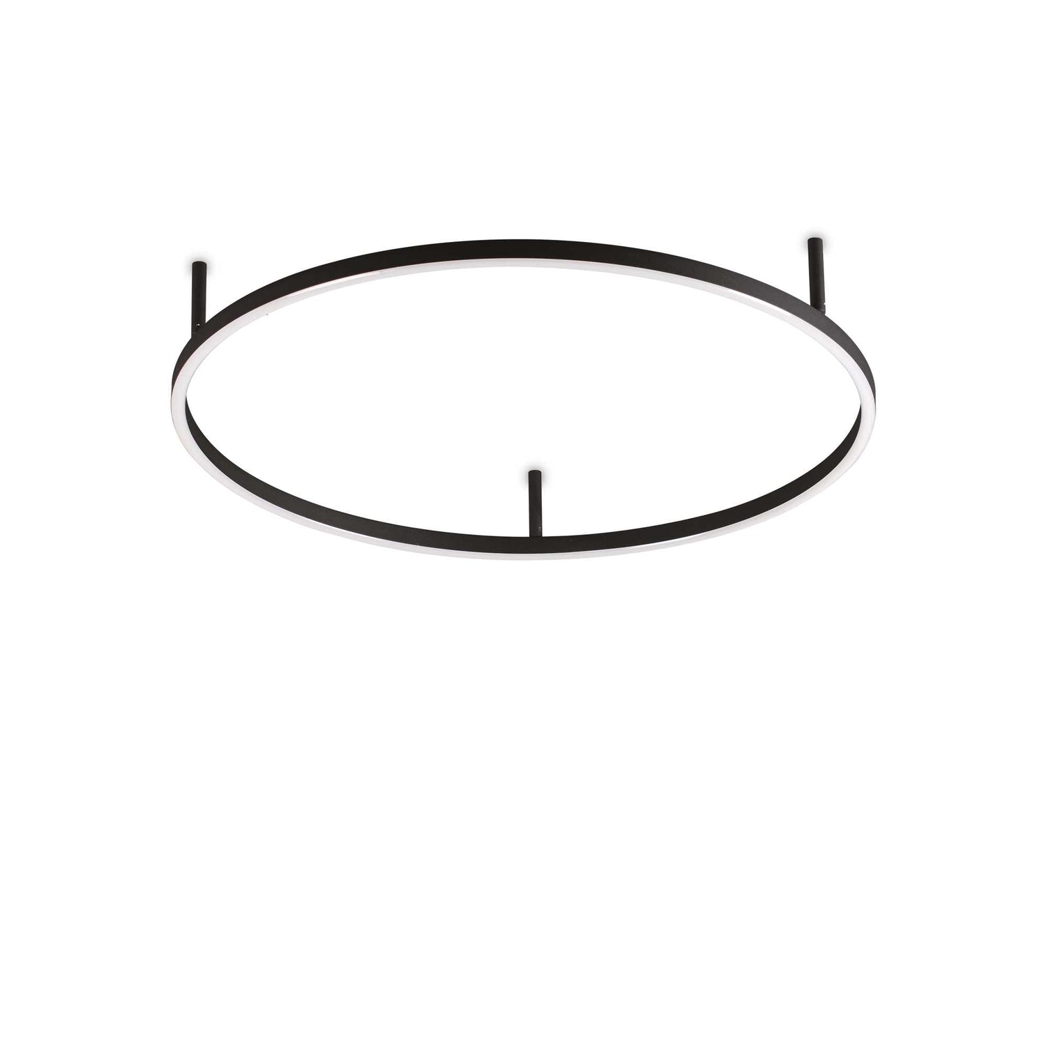 Sleek Black ORACLE Slim Flush Mount Light, Round 3000K