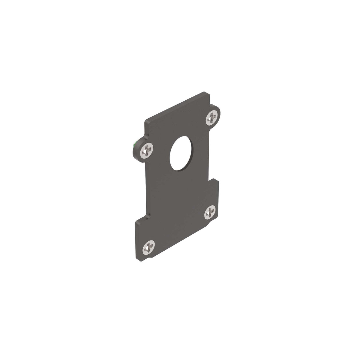 Sleek Black and Gold Recessed End Cap Design