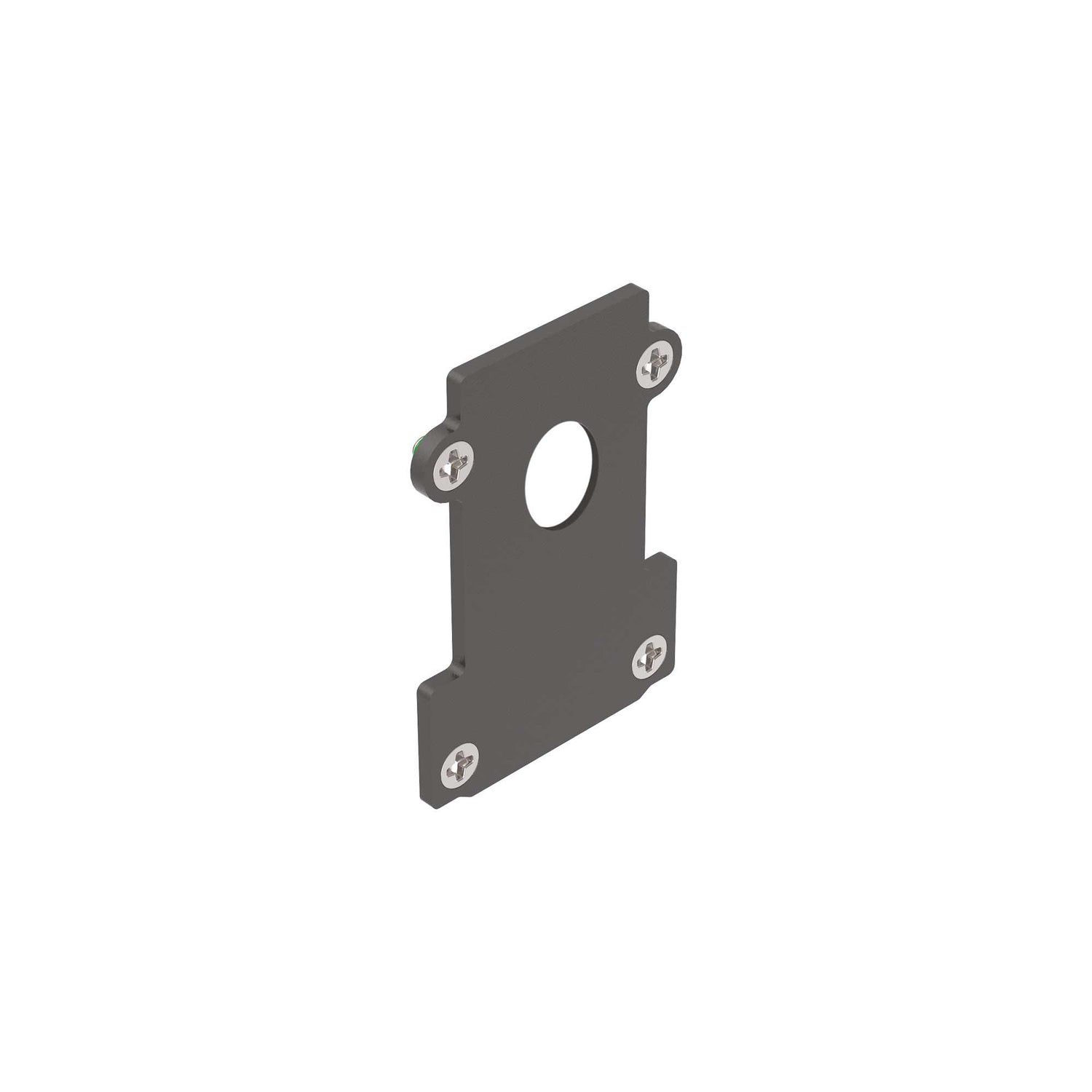 Sleek Black and Gold Recessed End Cap Design