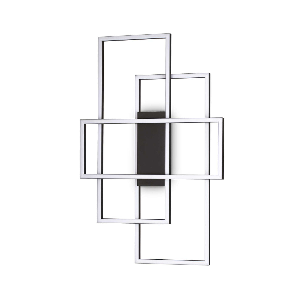 Black RETTANGOLO Copper Frame Flush Ceiling Light