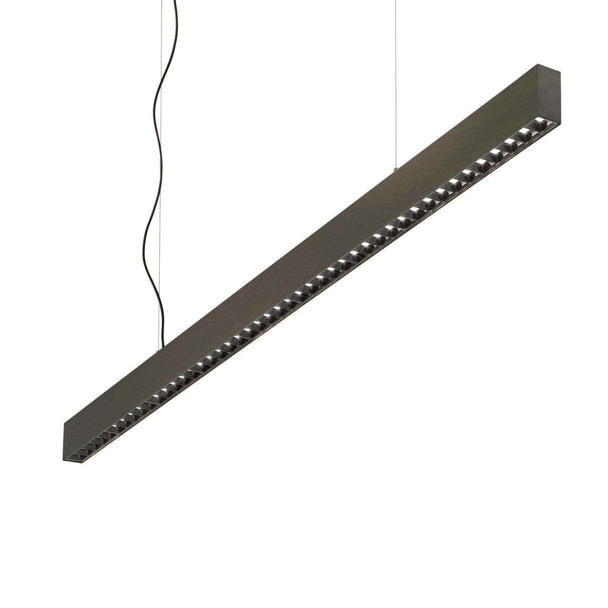 Sleek Black Pendant Light - Modern Office Illumination 3000K