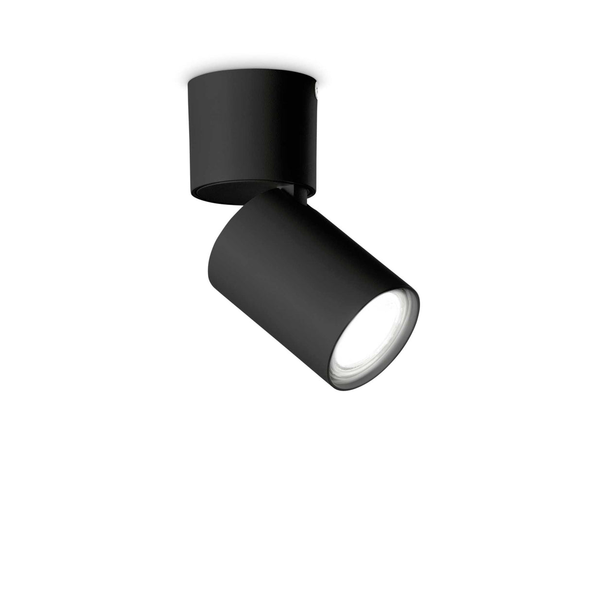 TOBY Black Single-Bulb Flush Ceiling Light