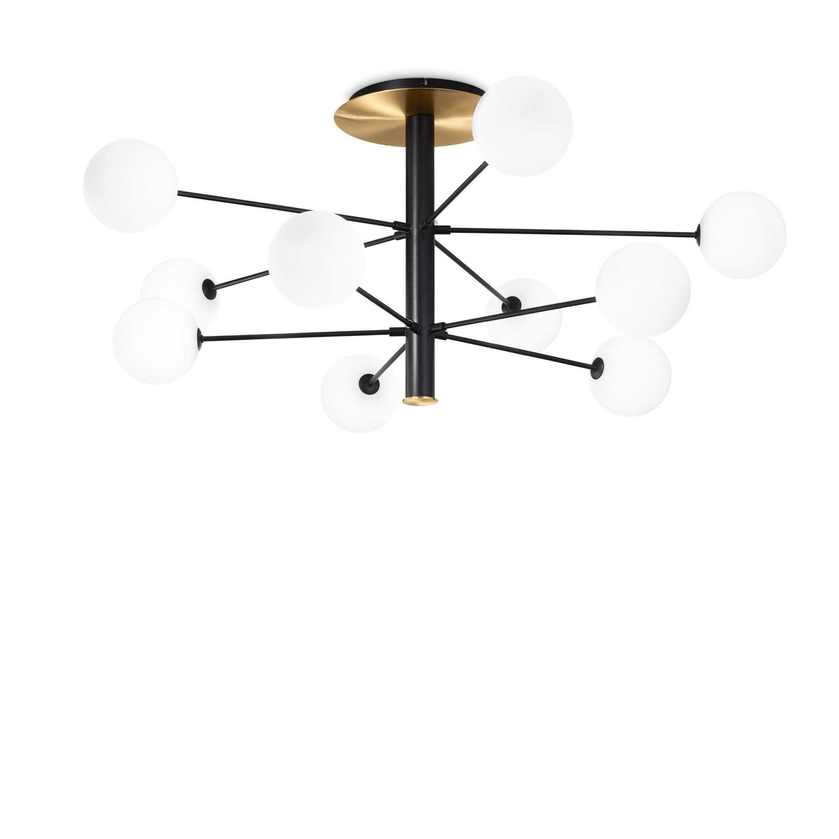 Elegant Brilliance: 10-Light Cosmopolitan Flush Fixture