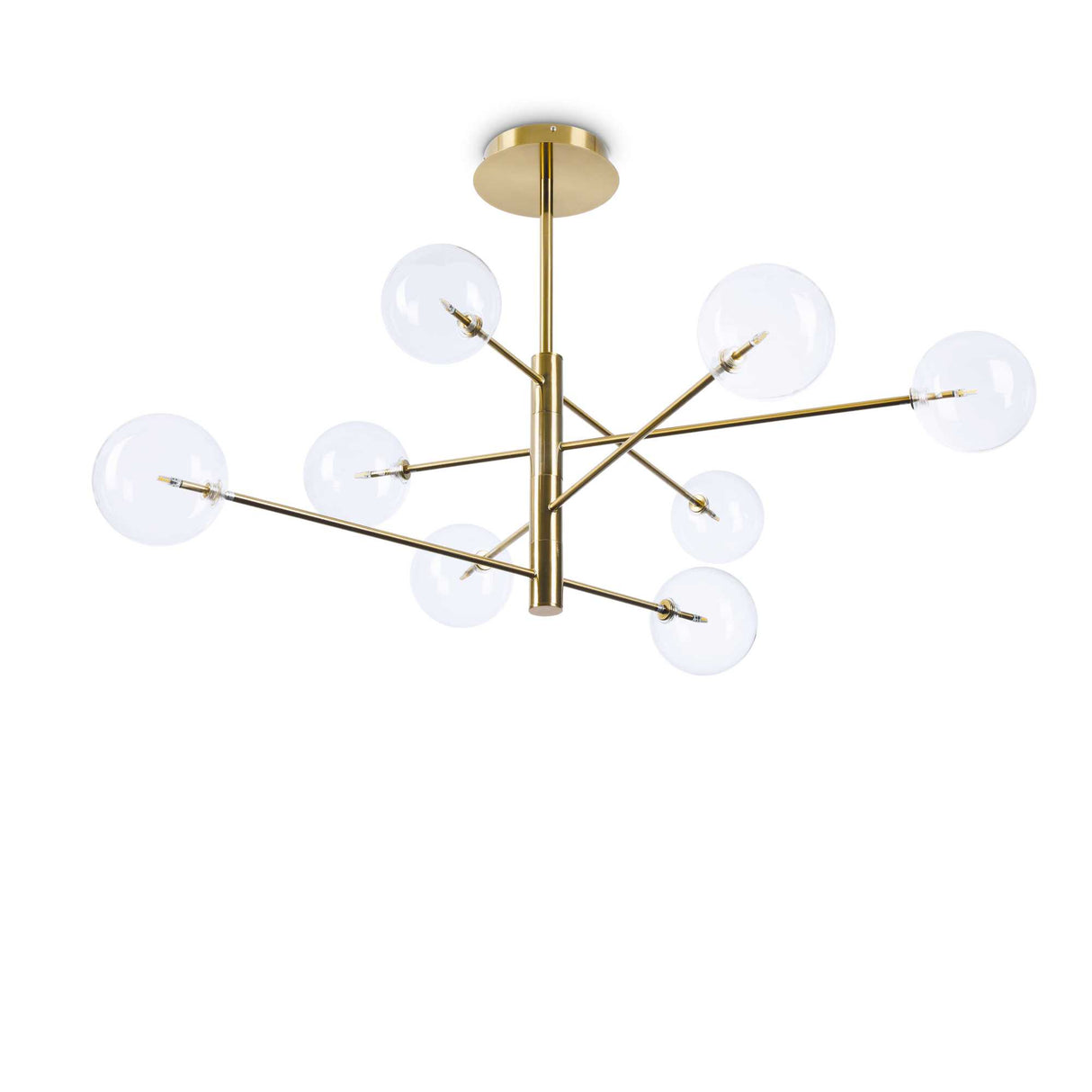 Brass Equinox 8-Light Pendant Chandelier