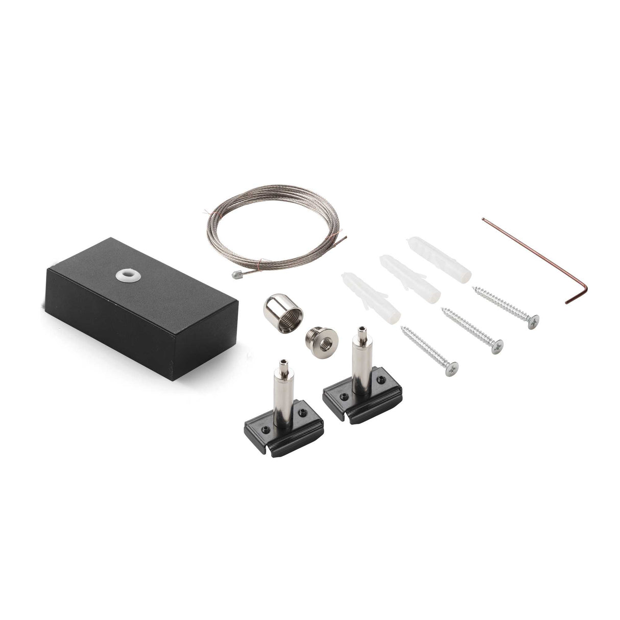 Black EGO Ceiling Kit with 2m Steel Cable & Cup