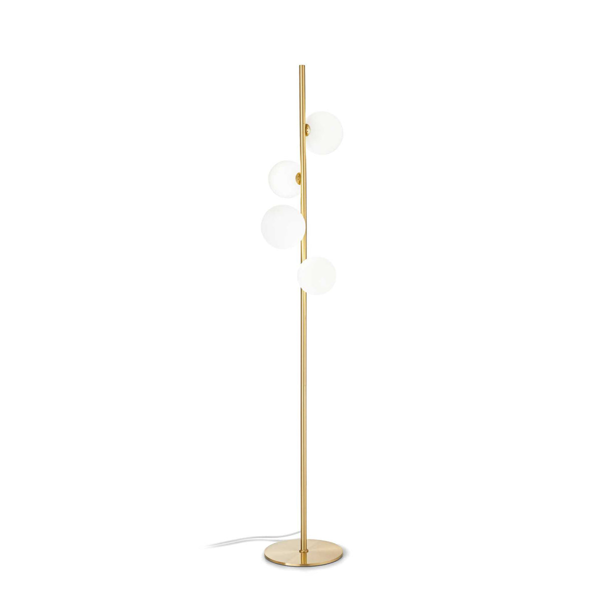 Elegant Perlage Quadruple Bulb White Pendant Lamp