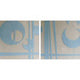 Suede Leather Canvas Set of 2 Square Blue & Cream Prints