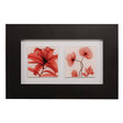 Red Poppy Glass Framed Double Wall Art