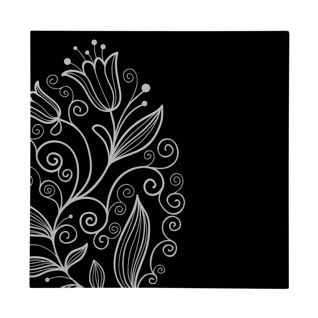 Tulip Black Frame Glass Print