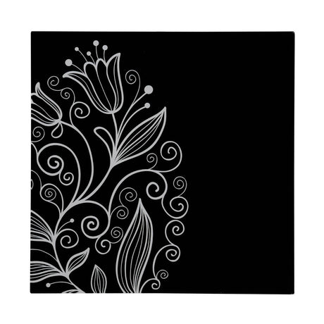 Tulip Black Frame Glass Print