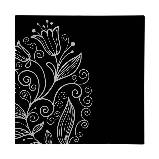 Tulip Black Frame Glass Print
