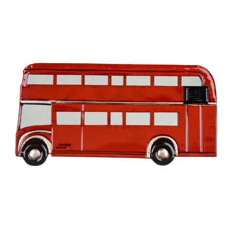 Red Bus Metal Wall Art