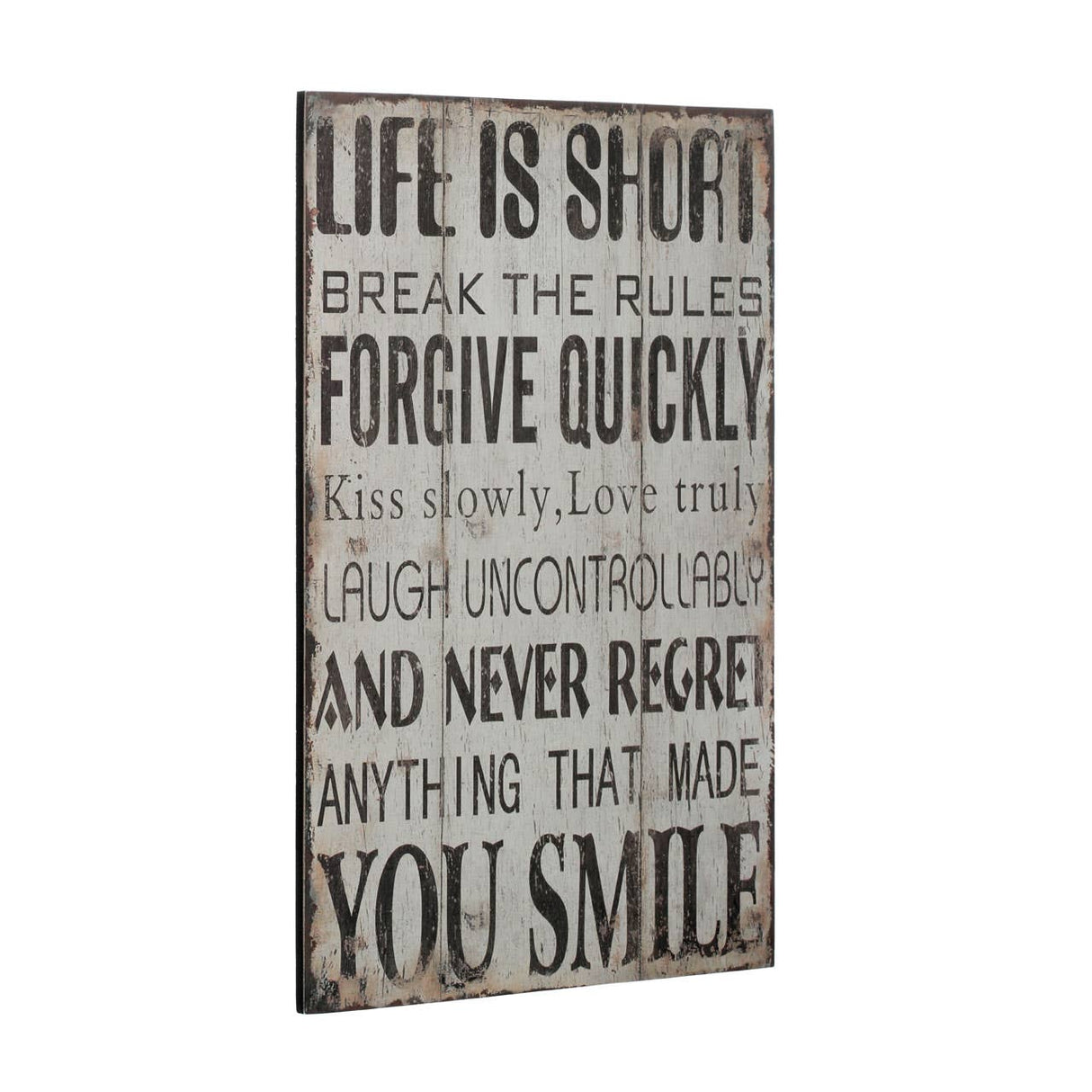 Life Is Short Break The Rules Wall Plaque
