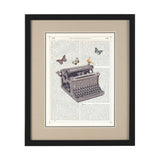 Framed Typewriter Wall Art