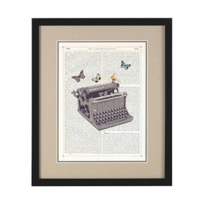 Framed Typewriter Wall Art