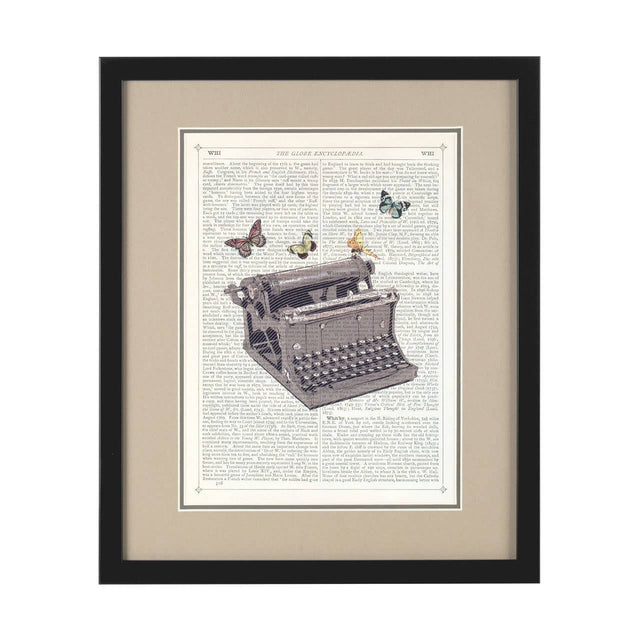 Framed Typewriter Wall Art