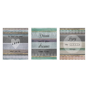 Positive Typography Wall Plaques - Set Of 3