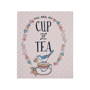 Pretty Things Cup Of Tea Wall Plaque