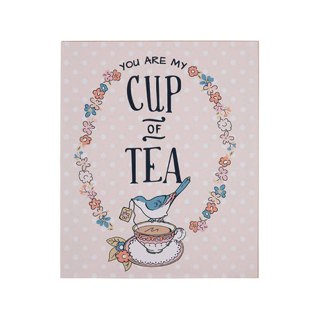 Pretty Things Cup Of Tea Wall Plaque