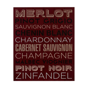 Wine List Wall Plaque