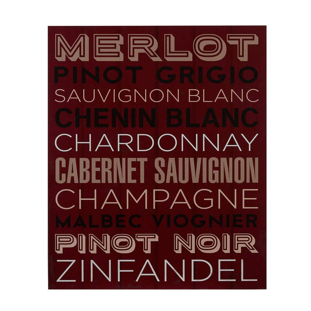Wine List Wall Plaque