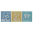 Bathroom Wall Plaques - Set Of 3