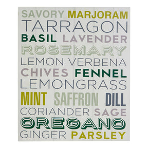 Herbs Design Plaque Herbs