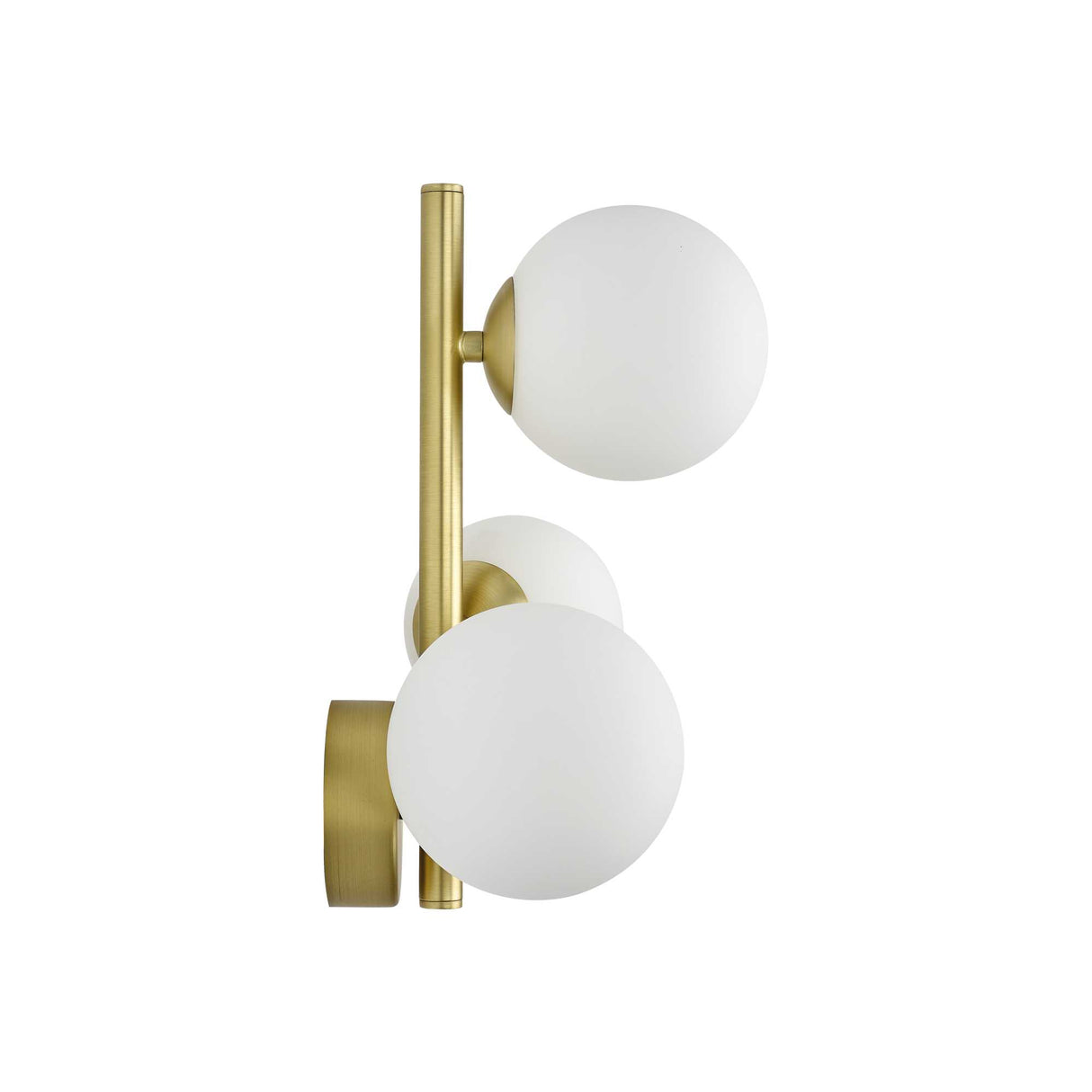 Elegant White Perlage Triple Bulb Wall Sconce