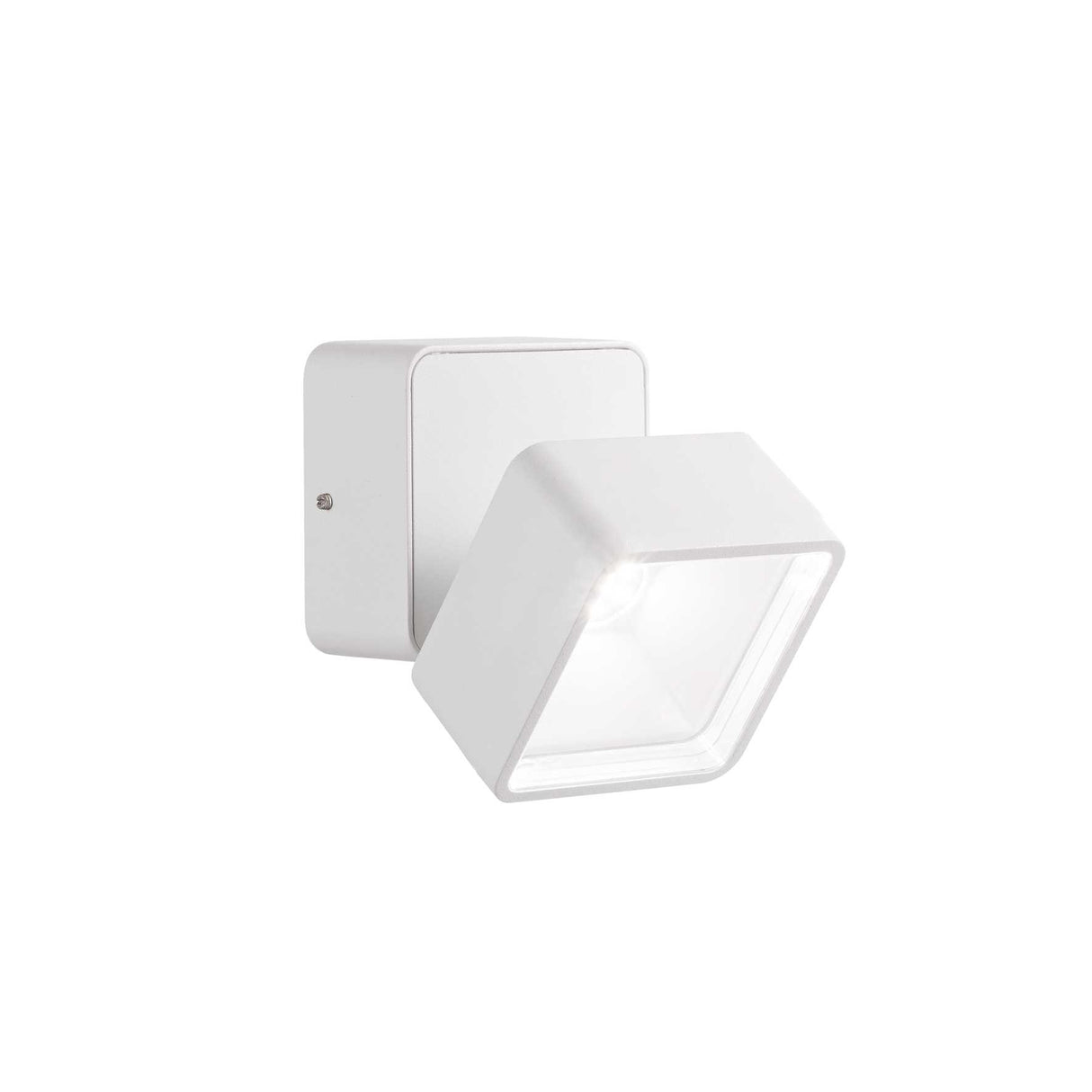 Sleek White Square Wall Light - 4000K Elegance