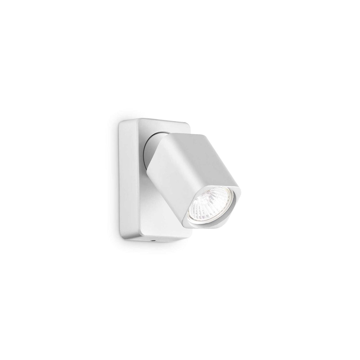 Sleek White Square Wall Light - Single Bulb Design