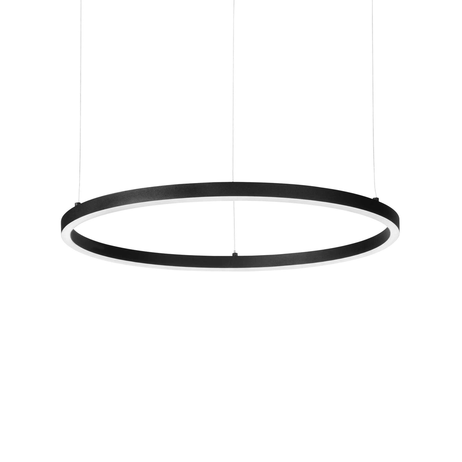 Sleek Black Circular Pendant Light - Oracle Slim 3000K DALI