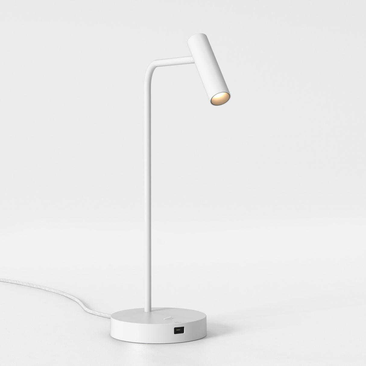 Sleek Enna USB-C Desk Lamp - Matte White Finish