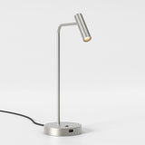 Modern Metallic USB-C Desk Lamp in Matte Nickel Finish