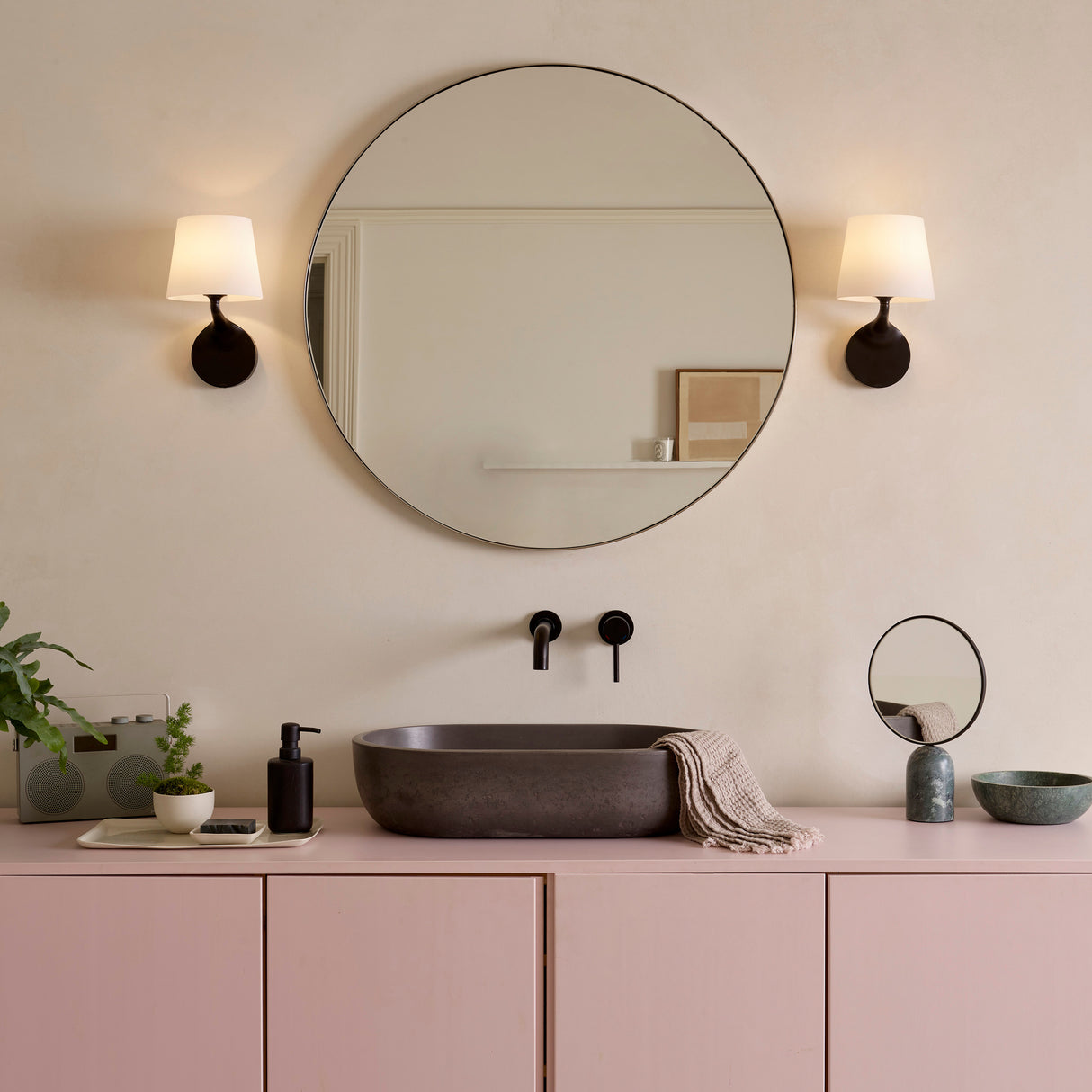 Sleek Black Wall Sconce