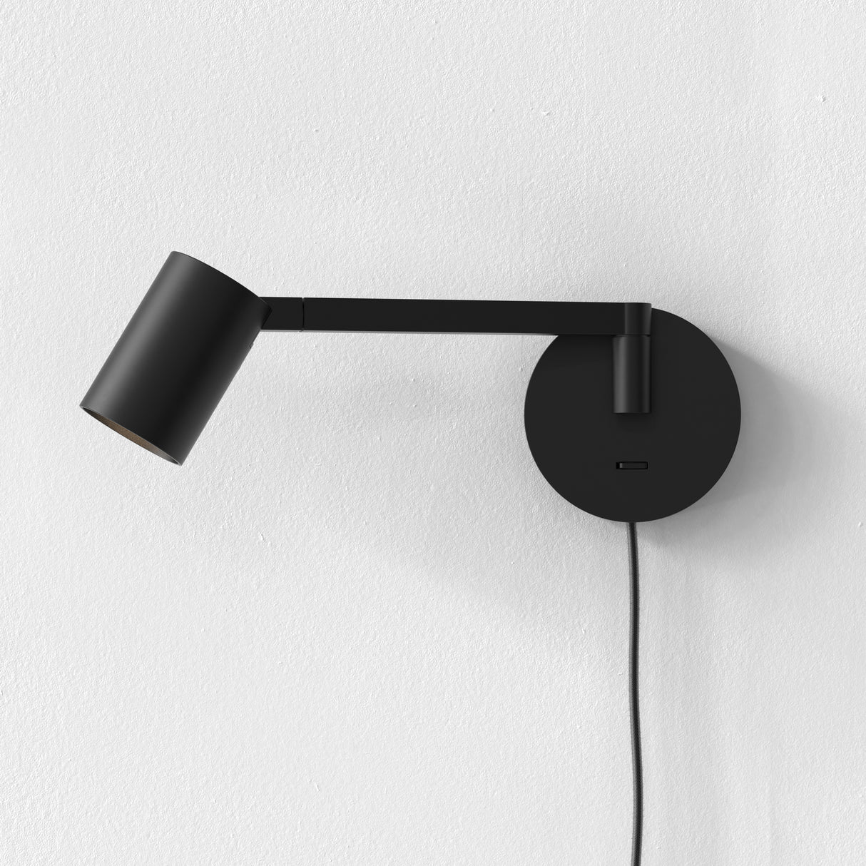 Ascoli Matte Black Plug-In Swivel Light