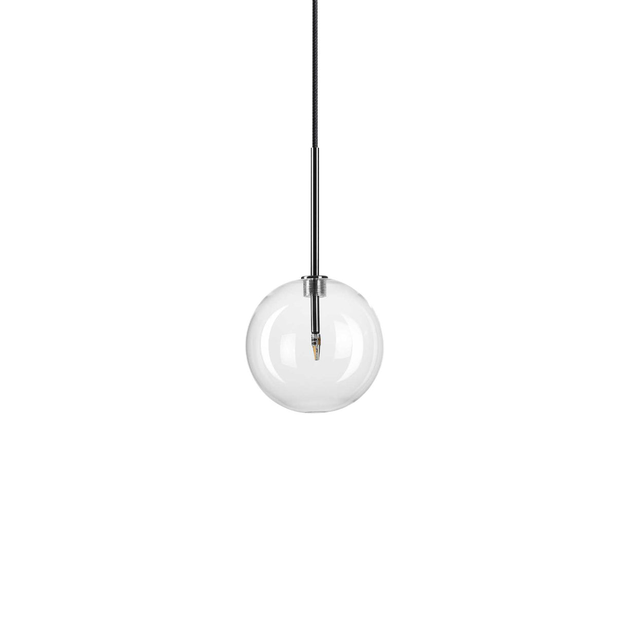 Luminous Elegance: Chrome Pendant Light D15