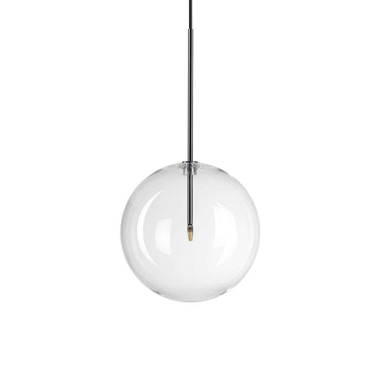 Luxe Chrome Pendant Light with Single Bulb Design D25