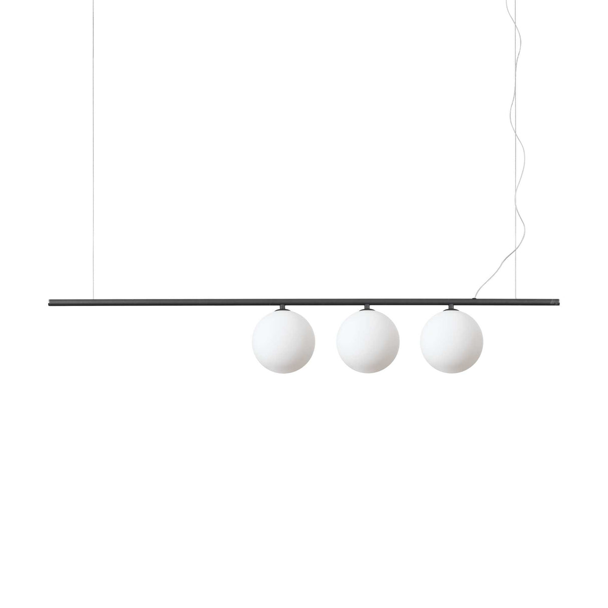 Triple Sphere Black Pendant Light Fixture