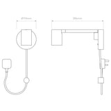 Ascoli Matte Black Plug-In Swivel Light