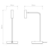 Sleek Enna USB-C Desk Lamp in Matte Black