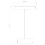 Sleek Halo Black Portable Lamp