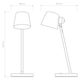 Azure Elegance Desk Lamp